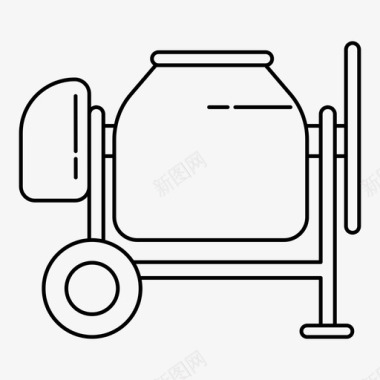 搅拌机混凝土搅拌机维修工具图标图标