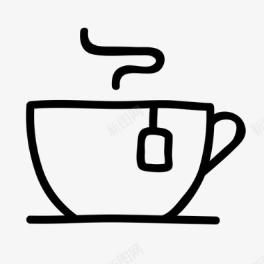 一杯茶冲泡喝图标图标