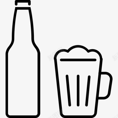 一杯啤酒酒酒吧图标图标