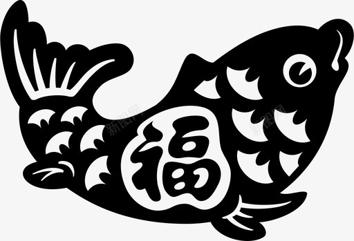 新年锦鲤鱼锦鲤鲤鱼图标图标