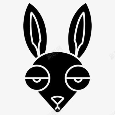 兔子动物洞穴图标图标