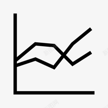 折线图比较报告图标图标