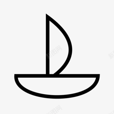 帆船小船游艇图标图标