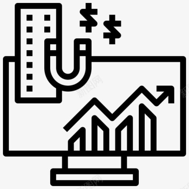 入站营销商务数字游牧民图标图标