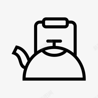 印花茶壶水壶饮料热茶图标图标