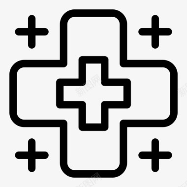 医院护士站护士十字架医院图标图标
