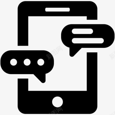 手机聊天短信社交媒体图标图标