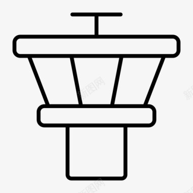 飞机线性图标空中交通管制飞机机场图标图标