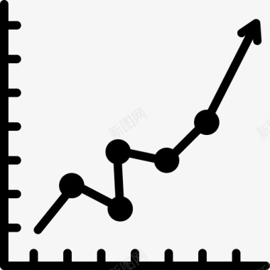 经济全球化市场营销线图曲线图图标图标