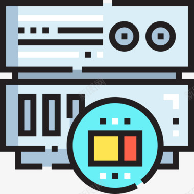 服务器服务器大数据18线性颜色图标图标