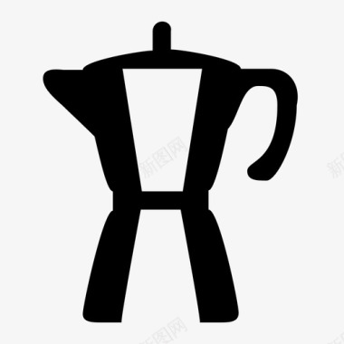 茶壶家用莫卡壶图标图标