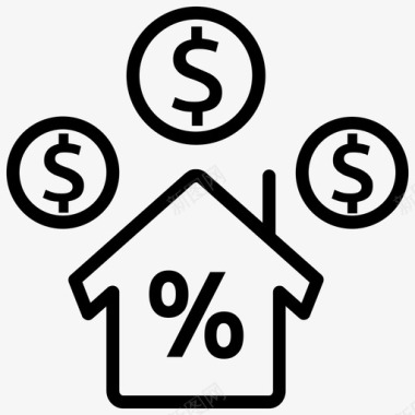 购房购房贷款利息图标图标