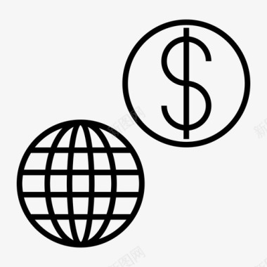 金钱世界货币报酬图标图标