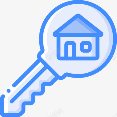 家庭的图标房子钥匙家庭47蓝色图标图标