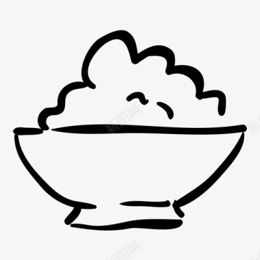 一碗食物米饭碗一碗饭图标图标
