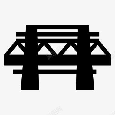 桥梁桩基桥梁建筑商人图标图标