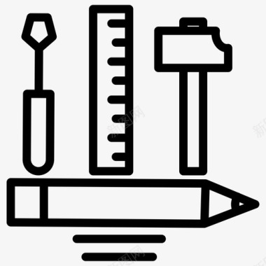 螺丝刀设计锤子钥匙天平图标图标