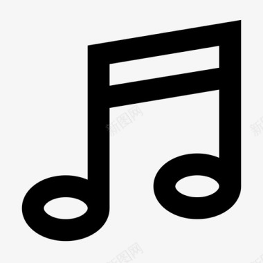 音乐双小节音符和声图标图标