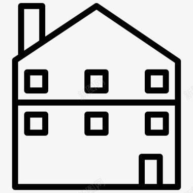 复式房子立体图复式公寓公寓建筑物图标图标