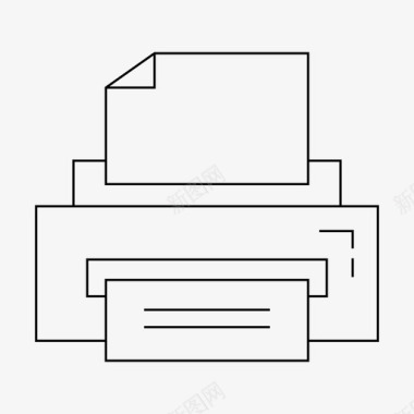 纸张撕开打印机设备办公室图标图标