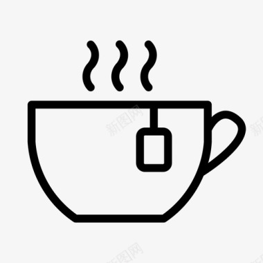 一杯热茶饮料高茶图标图标