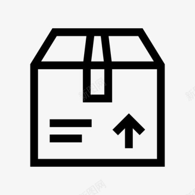 搬家纸板包装纸板箱运输图标图标