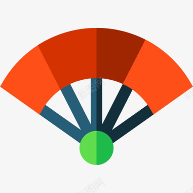 风扇标志风扇忍者26扁平图标图标