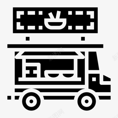 中餐车食品车运输车图标图标