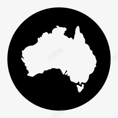澳大利亚大陆地球图标图标