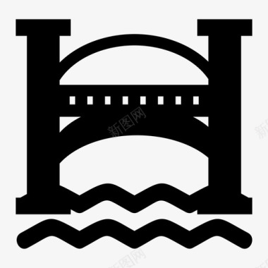桥梁桥梁建筑商人图标图标