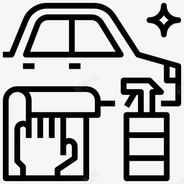 汽车轮廓粘土棒汽车汽车服务图标图标