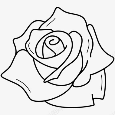 美丽玫瑰花美丽花香图标图标