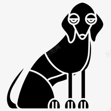狗非洲阿扎瓦赫犬图标图标
