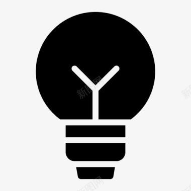 灯泡的想法灯学校符号图标图标