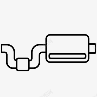 汽车配件生产排气汽车消声器图标图标