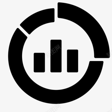进度报告甜甜圈图表图表报告图标图标
