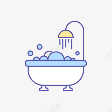 泡泡浴泡泡浴图标