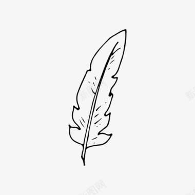 羽毛手绘钢笔图标图标