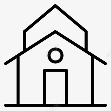 市政建筑物教堂房屋图标图标