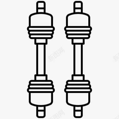 轴推进器汽车驱动器图标图标