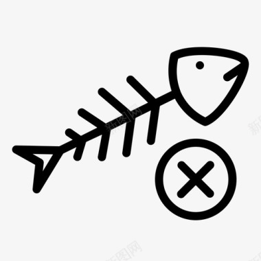 鱼骨产品海鲜图标图标