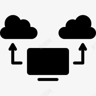 数据连接计算云通信连接图标图标