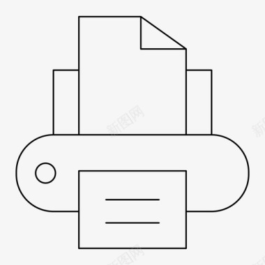 请帖打印打印机设备办公室图标图标