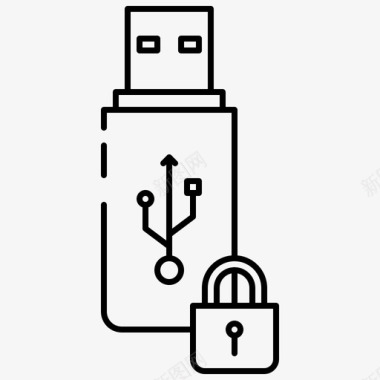 黑白椰子树标志加密pendriveencryptedpendriveencryption图标图标