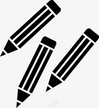 铅笔蜡笔画笔图标图标