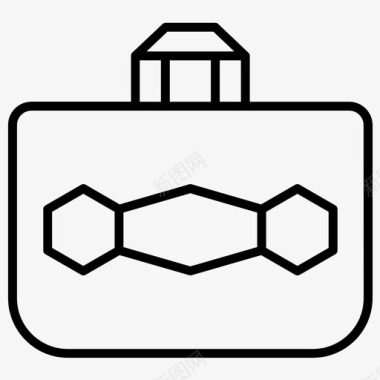 拿公文包的人手提箱公文包电子商务加粗线条组89图标图标
