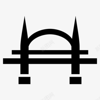 桥梁桩基桥梁建筑商人图标图标