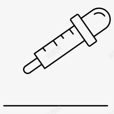 医学插图滴管健康医学图标图标