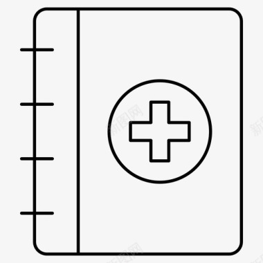 医用药箱笔记本健康医院图标图标