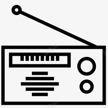 调频收音机频道通讯图标图标